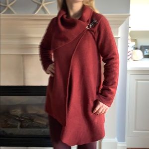 Garnet Hill asymmetrical boiled wool jacket